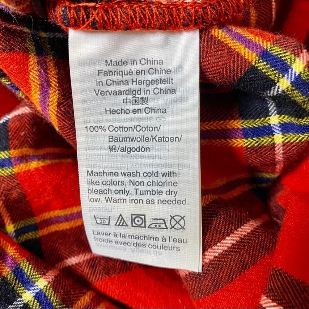 J. Crew Plaid Ruffled Top in Festival Red Small - Picture 12 of 12